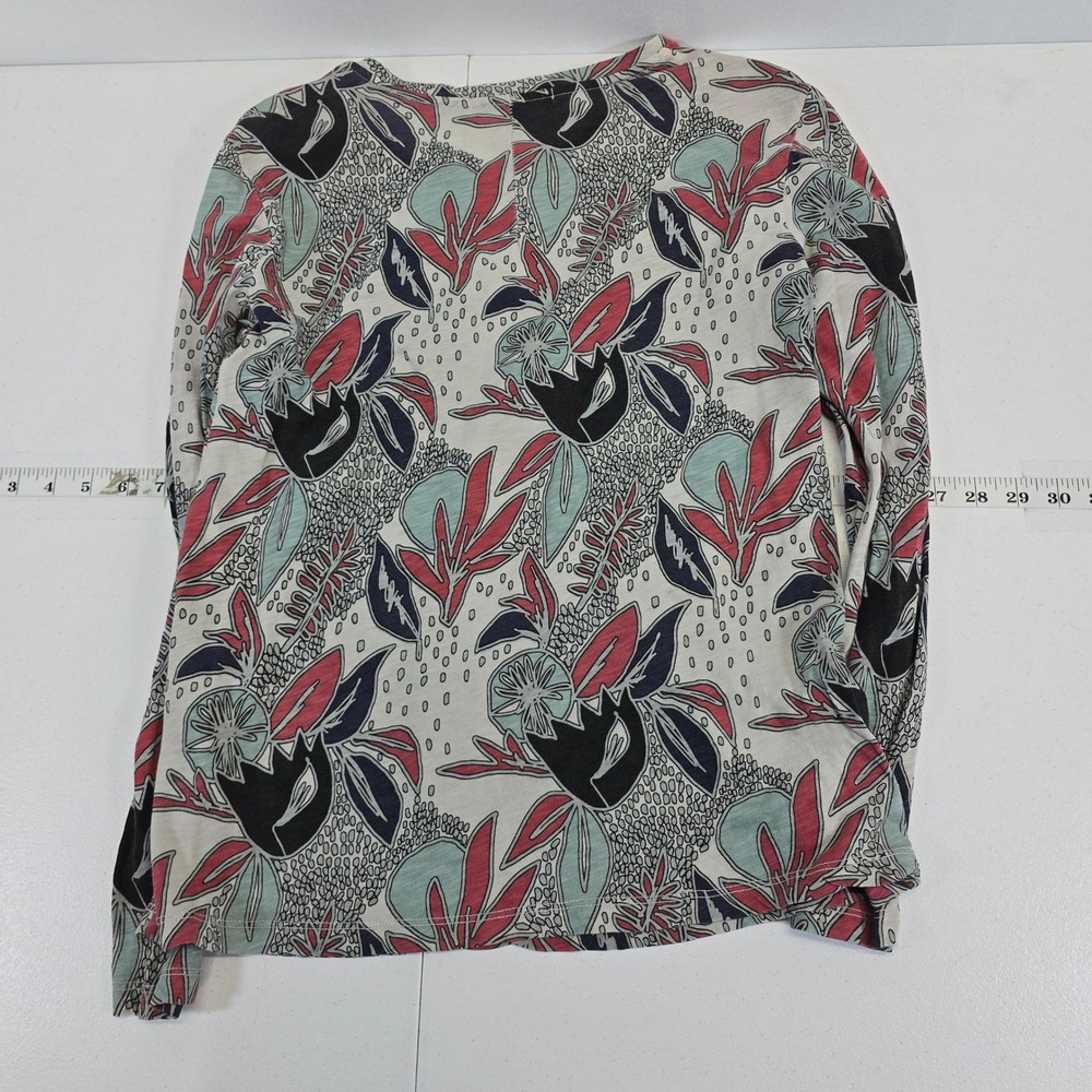 Stateside Floral Print Long Sleeve Top Women's L Made in USA - Picture 2 of 7